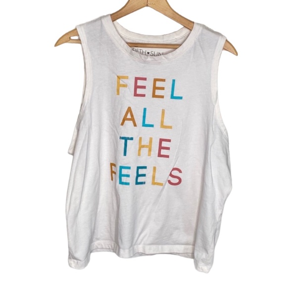 Fifth Sun Tops - “Feel All The Feels” Sleeveless T-Shirt Tank Top Size XL